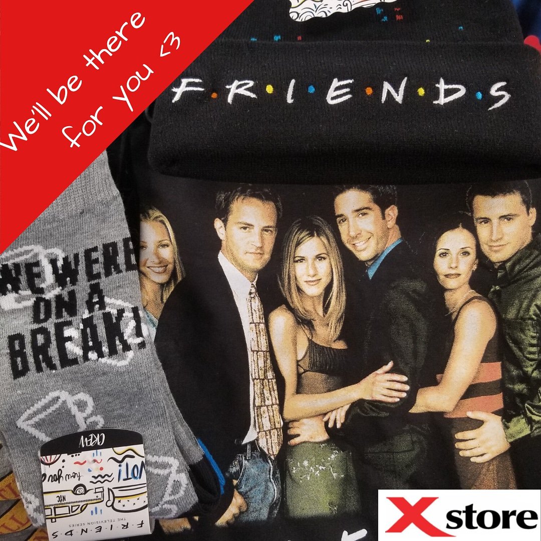 TheXStoreNL's tweet photo. Hey X Store Insiders! Check it out! #Friends Merch- socks, hats, and shirts- now in stock!!!  Xstore,#Xactlywhatyourelookingfor https://t.co/jS2McEsKGP