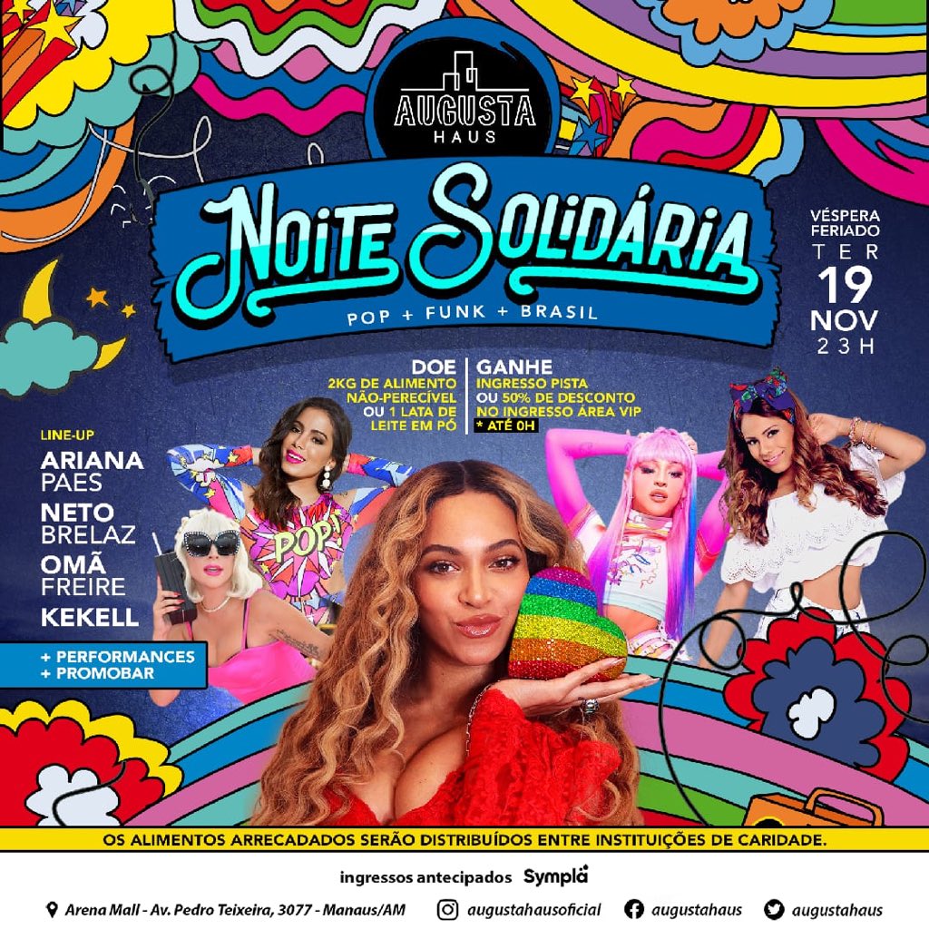 omafreire's tweet photo. Amanhã também vai ter nossa Gutinha @AugustaHaus em uma #NoiteSolidaria, levando 2kg de alimento ou lata de leite em pó você pode ganhar ingresso e desconto na entrada | a partir das 23h | vai ter eu tbm @Arianapaes_ #NetoBrelaz e #Kekell 💦 https://t.co/4NRsR8yy2W
