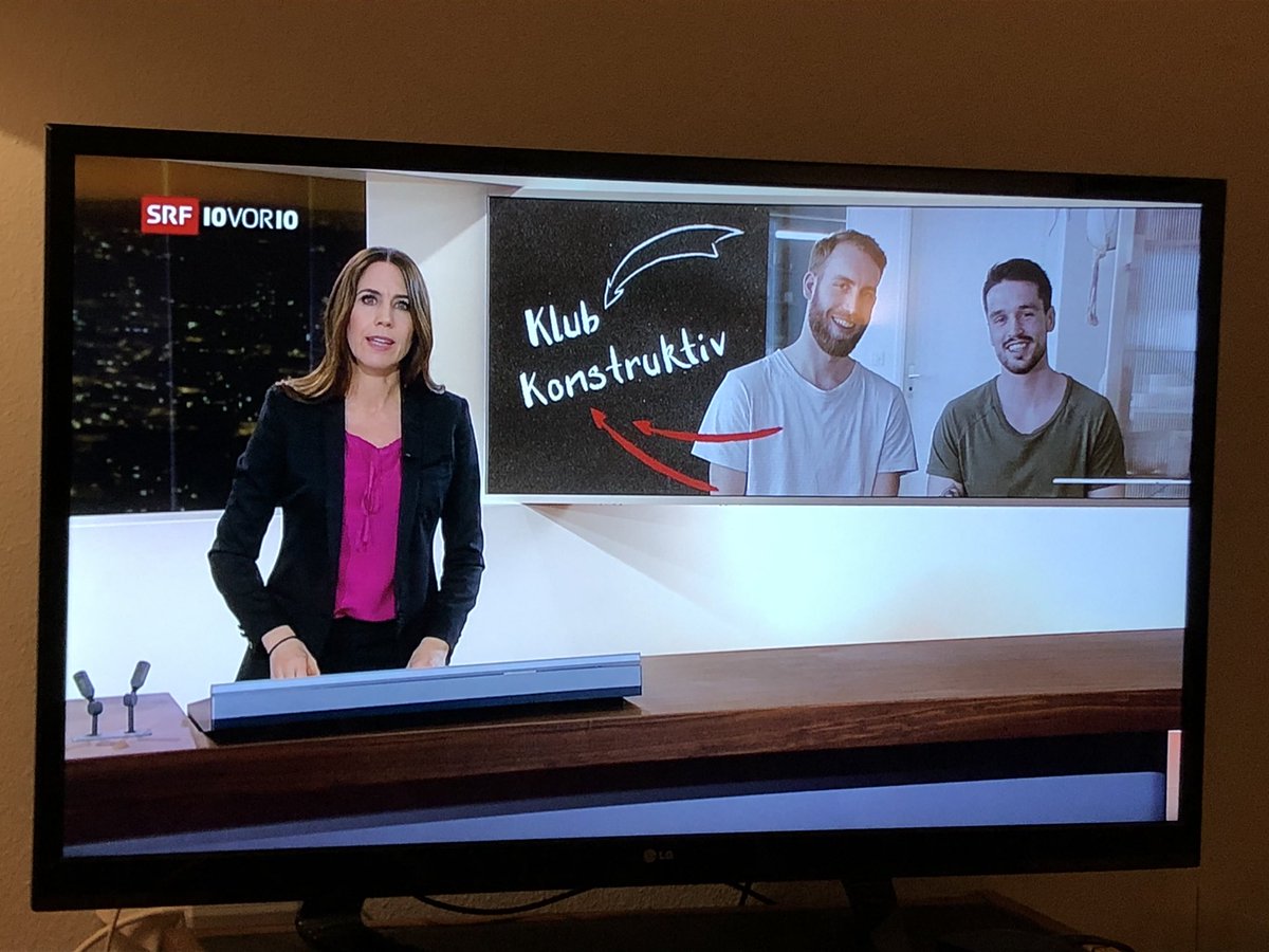 saramariamanzo's tweet photo. Digital goes TV - ab sofort läuft unsere Webvideoserie #Klubkonstruktiv auch bei @SRF #10vor10. Täglich eine neue Folge. Danke an @willesusanne für die tolle Moderation. Und viele weitere Geschichten gibt es natürlich auch weiterhin hier bei uns in diesem Internet ➡️ @NouvoDE https://t.co/aYqoPCpRZs