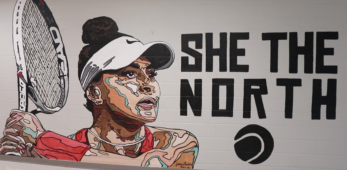Canadian tennis star <a href="/Bandreescu_/">Bianca</a>  is now forever immortalised in the halls of her former high school. We'll talk to <a href="/jamesruddle/">James Ruddle</a>, an art teacher at Bill Crothers Secondary School in Markham, who painted the mural:  cbc.ca/listen/live-ra…