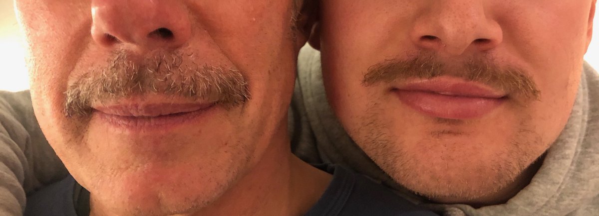 ⁦<a href="/MovemberUK/">Movember UK</a>⁩ Father and son Mo coming along nicely!