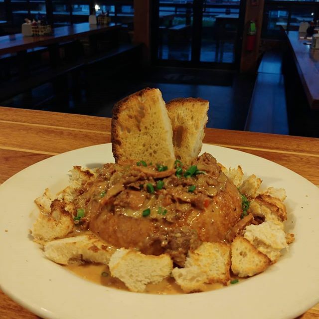 Come try Ross's steak bomb stew serve in a virgilio's bread bowl ift.tt/2KAkttl