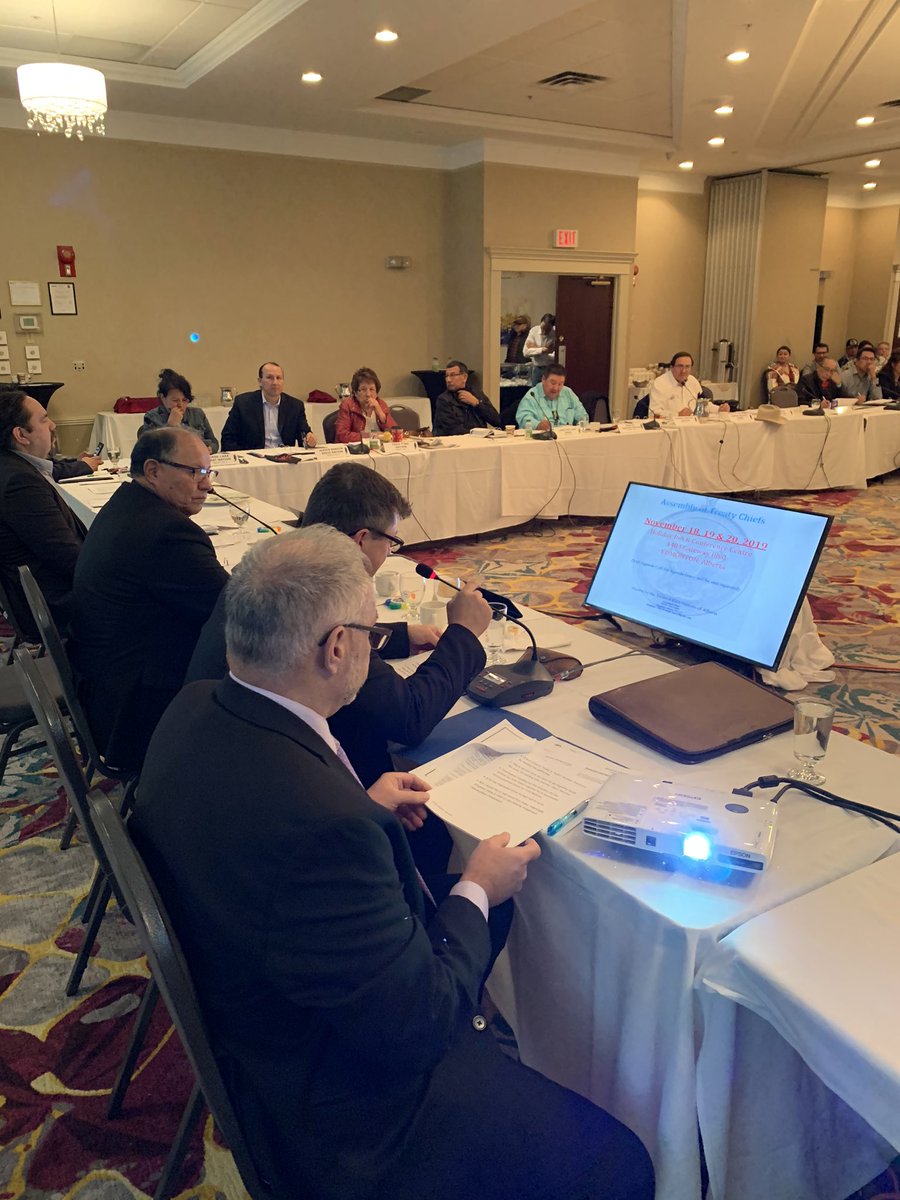 Richard4Alberta's tweet image. Updating the Assembly of Treaty Chiefs this afternoon on a number of important projects of mutual interest. This government understands Alberta will not move forward without the First Peoples that have long called this province home. #ableg