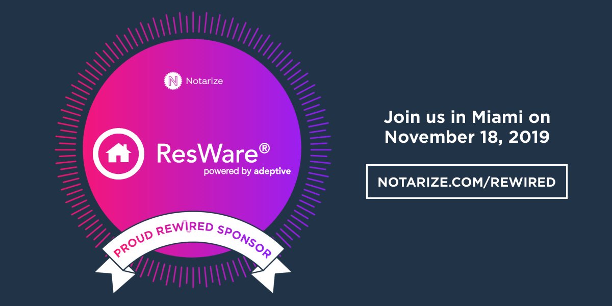 reswaresoftware's tweet photo. A great conference @notarize we appreciate the opportunity to be a part of it as a sponsor and with our Sr. VP of Strategy Gorkem Kuterdem presenting with James Schlimmer @CottrellTitle and Scott Gillen @StewartTitleCo. #rewired19 #powerofresware #innovation #digitalclosing #ron https://t.co/YoAwCgOubL