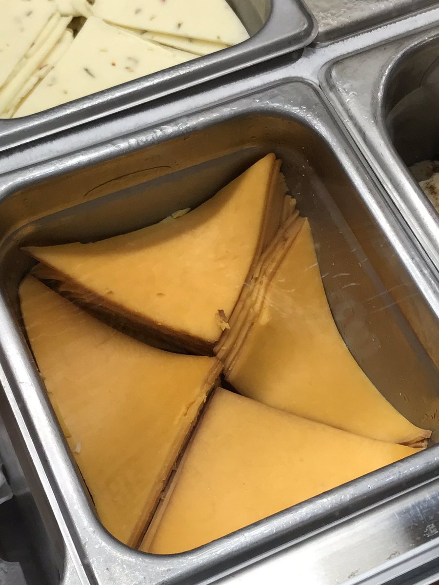 JamesLHarper's tweet photo. Professor crusty visited the cheese section today at @SUBWAY. I know you know this is some old ass cheese, like that kind of cheese that gets left out of the bag. https://t.co/L6rXdaXZXD