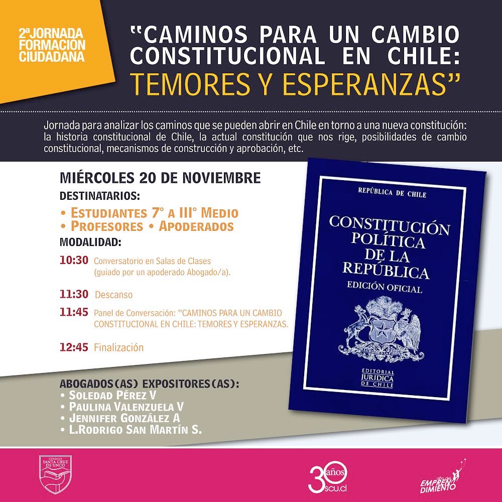 Seguimos comprometidos en construir una formación ciudadana con activa participación de los estudiantes , profesores y padres abogados  #Constitución <a href="/SubDirecAcaSCU/">Unidad Técnico Pedagógica SCU</a> <a href="/Dpto_Lngje_Unco/">Depto_Lenguaje</a> <a href="/uncoefi/">Dpto. Edu. Fisica, Artes y Música</a> <a href="/UncoExtension/">Extensión Unco</a> <a href="/UncoEnglish/">English_Department</a> <a href="/Unco_sociales/">Depto Cs Sociales Unco</a> <a href="/uncomate/">Depto. Matemática y Física UNCO</a> <a href="/UNCANOS/">CEAUNCO</a>