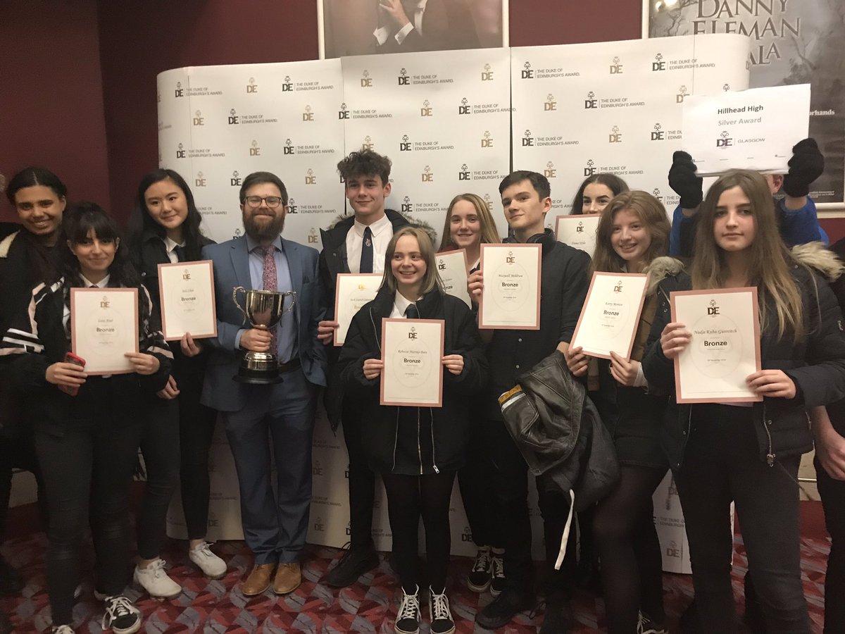 Congratulations to all of our pupils who received their Duke of Edinburgh Award at tonight’s ceremony. Delighted also that Hillhead High won Centre of the Year!!! #proud #DofE #achieve
