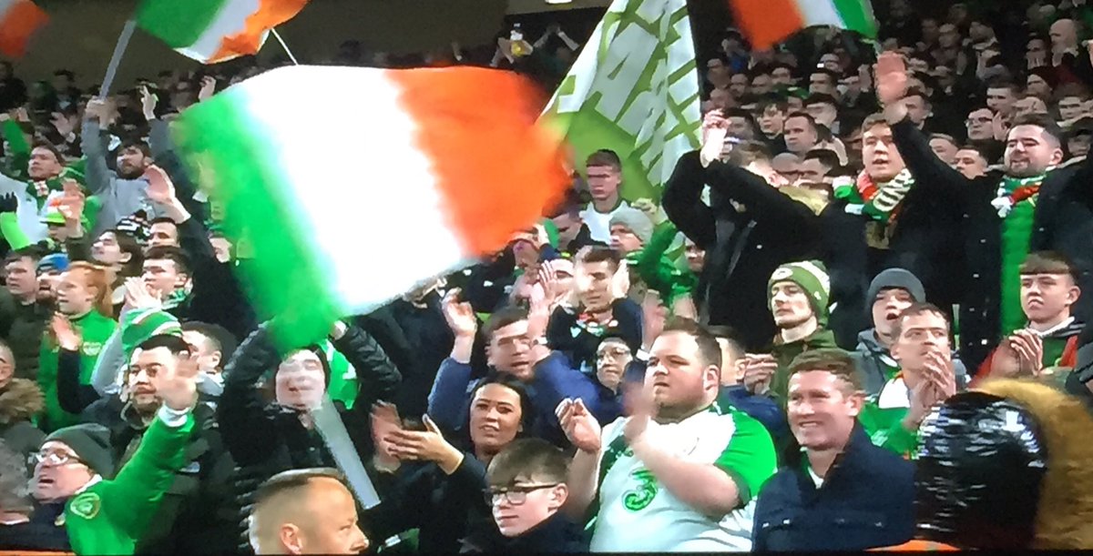 Great effort from <a href="/FAIreland/">FAIreland</a> - they played so well.. &amp; Credit the ⁦Irish⁩ supporters - what a fantastic atmosphere tonight. #IRLDEN