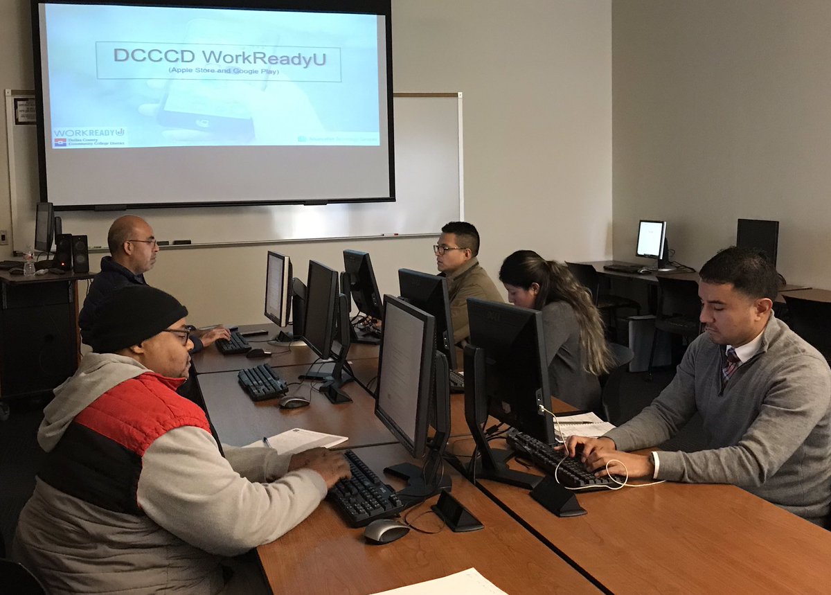 DCWorkReadyU's tweet photo. Career Navigator and Lead Instructors @MVConline are preparing to implement the WorkReady Mobile App ! @AdvanceNetLabs #DCCCDWorkReadyU https://t.co/cO98KhEKzf
