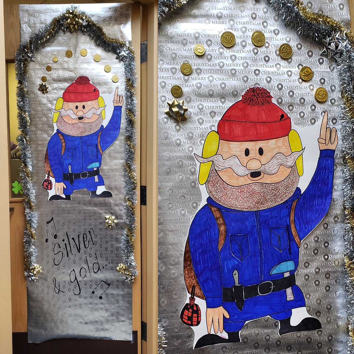We decorated a door at the town's senior center today, sponsored by UoD of NA! So fun!