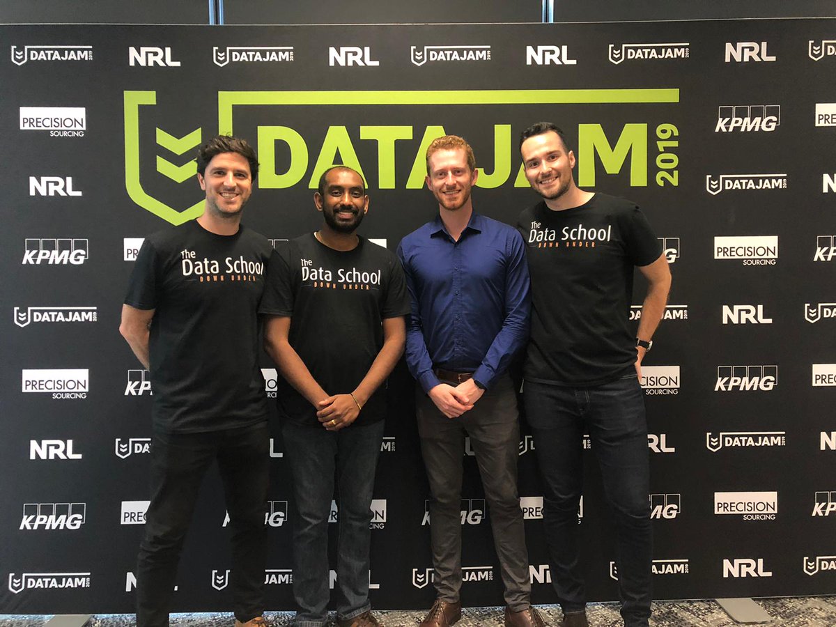 MIP_au's tweet photo. Congratulations to @DataSchoolAu and @MIP_au players!!
Our team, under the leadership of Blake Stroh, have just been awarded “The People’s Choice Award” at the NRL DataJam.
Great job!
#NRLdatajam #NRL #Analytics #Competition #Data https://t.co/NOZfkz8Zlw