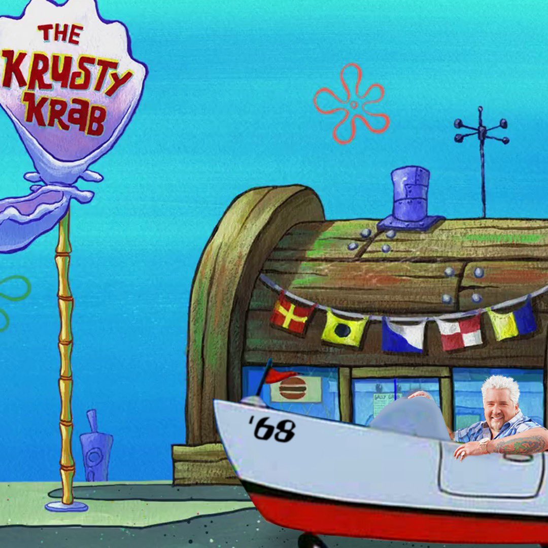 I’m here in Bikini Bottom at a little burger joint, the Krusty Krab. Their famous Krabby Patty has all the locals talking - time to check it out 🤙🏼