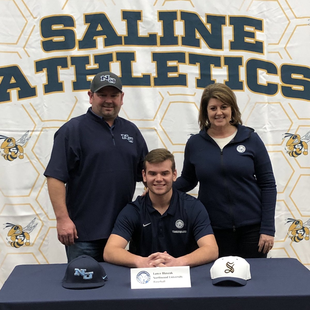 SalineHSBasebal's tweet photo. Congratulations to Lance Blaszak for signing his letter to continue his baseball and academic success at Northwood University https://t.co/Voc9PYKyey