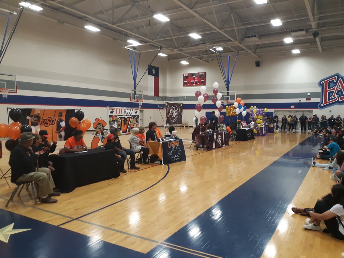 ReesATC's tweet photo. Though I’ve only been here 3 months, I can confidently say these kids all have worked very hard to go on to the next level. #UTRGV #OSU #TAMU #MHBU #earlysigning https://t.co/iZbMbwIF3I
