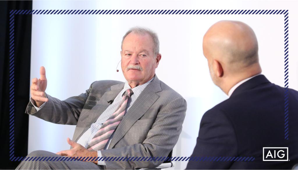 AIGinsurance's tweet image. AIG CEO Brian Duperreault recently attended the #PwCInsurance Summit to discuss progress in positioning AIG as a leading global insurer, the important role reinsurance plays in reducing volatility in the current risk landscape &amp;amp; the importance of Bermuda as an innovation center.