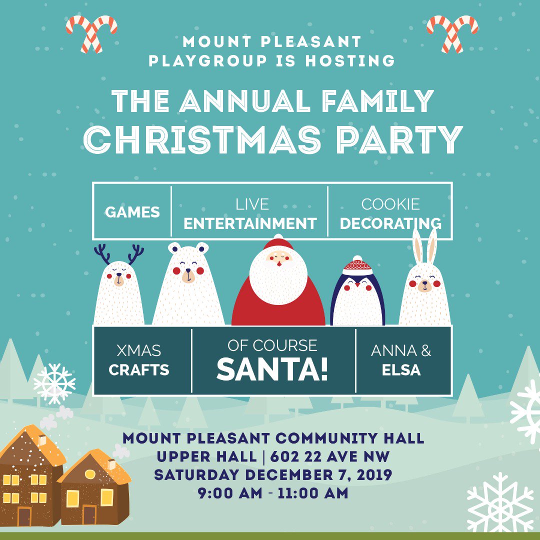 BlockTalkCanada's tweet photo. #RT @fedyyc: RT @MountPleasantCA: A few weeks to go and the Annual Mount Pleasant Christmas party will be here! At the community hall upper floor Dec 7, 9-11 am. Come, bring your kids and have some festive fun.
#yycca #xmas2019 #mountpleasantpride #yycev… https://t.co/VTc18qH1t5