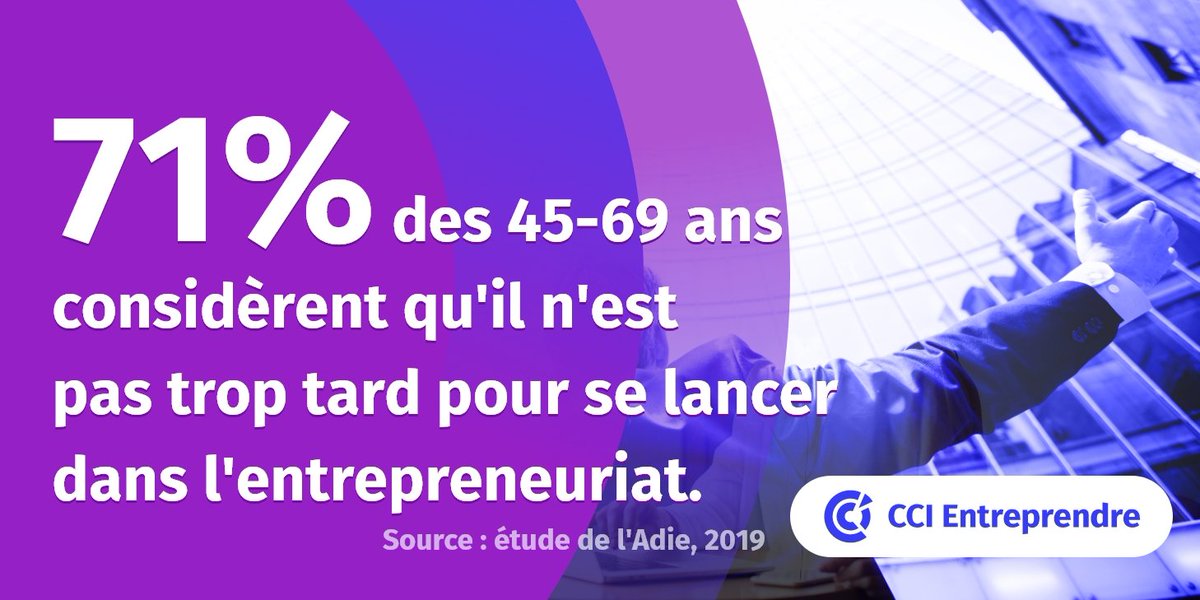 CCIEntreprendre's tweet photo. [Le chiffre du jour] « 71% des 45-69 ans considèrent qu’il n’est pas trop tard pour se lancer dans l'aventure entrepreneuriale. » Et vous ?
@Adieorg @Seniorsentrp #entrepreneurs #seniors #entrepreneurship #entreprendre #startups #CCI https://t.co/K4tmjWOQFE