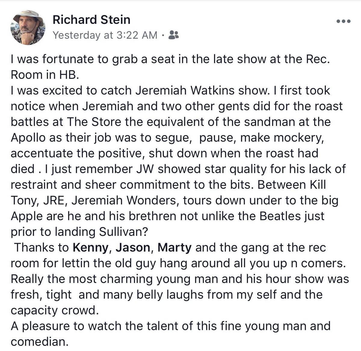 jeremiahstandup's tweet image. A very nice review of my Headlining set to wake up to! 🙏🙏🙏