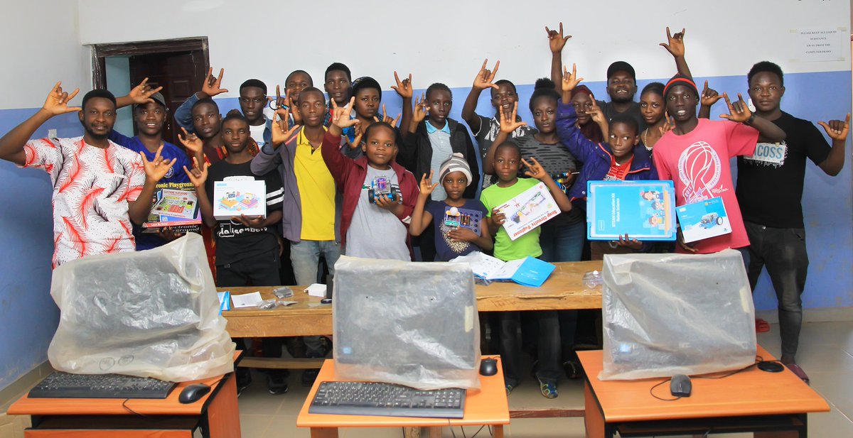 DeafTechF's tweet photo. And it came to pass, our lab is better equipped by the generosity of our #STEMSuperHero @esu in her bid to promote STEM Education, equality, inclusion and diversity around the world.
As Africa's Deaf Pioneers in STEM, we assure you that generations will live to remember these. https://t.co/e0wCThJylA