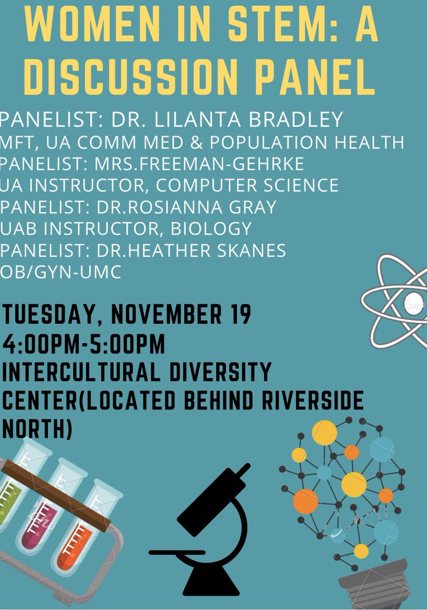 Join <a href="/UAAAUW/">UA AAUW</a> tomorrow from 4:00pm-5:00pm at the IDC for a Women in STEM Discussion Panel!! This is a great opportunity and way to network with the pamelists #Aauw #womeninstem #adiscussionpanel #UA19 #UA20 #UA21 #UA22 #UA23