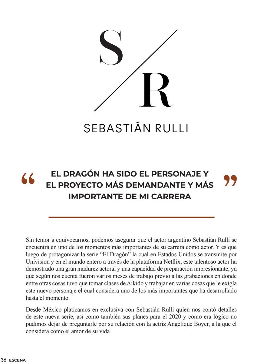 rullinaticas's tweet photo. @sebastianrulli en la portada de la revista @escenamagazine “El Dragón ha sido el personaje y proyecto más demandante y más importante de mi carrera “ Gracias RP #pp_ayala #pureandb 📸 @alexsalinasg #sebastianrulli #eldragon https://t.co/4gXrVKWAmY