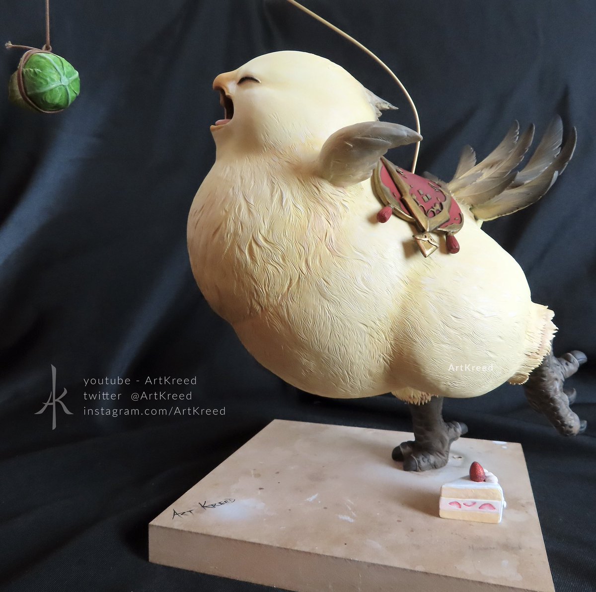 Artkreed's tweet photo. The final photos! This absolute unit was fun to sculpt. Check out the process video here >> https://t.co/2dsj4EftA9 << #art #sculpture #ffxiv @FF_XIV_EN https://t.co/en9OhcZoT2