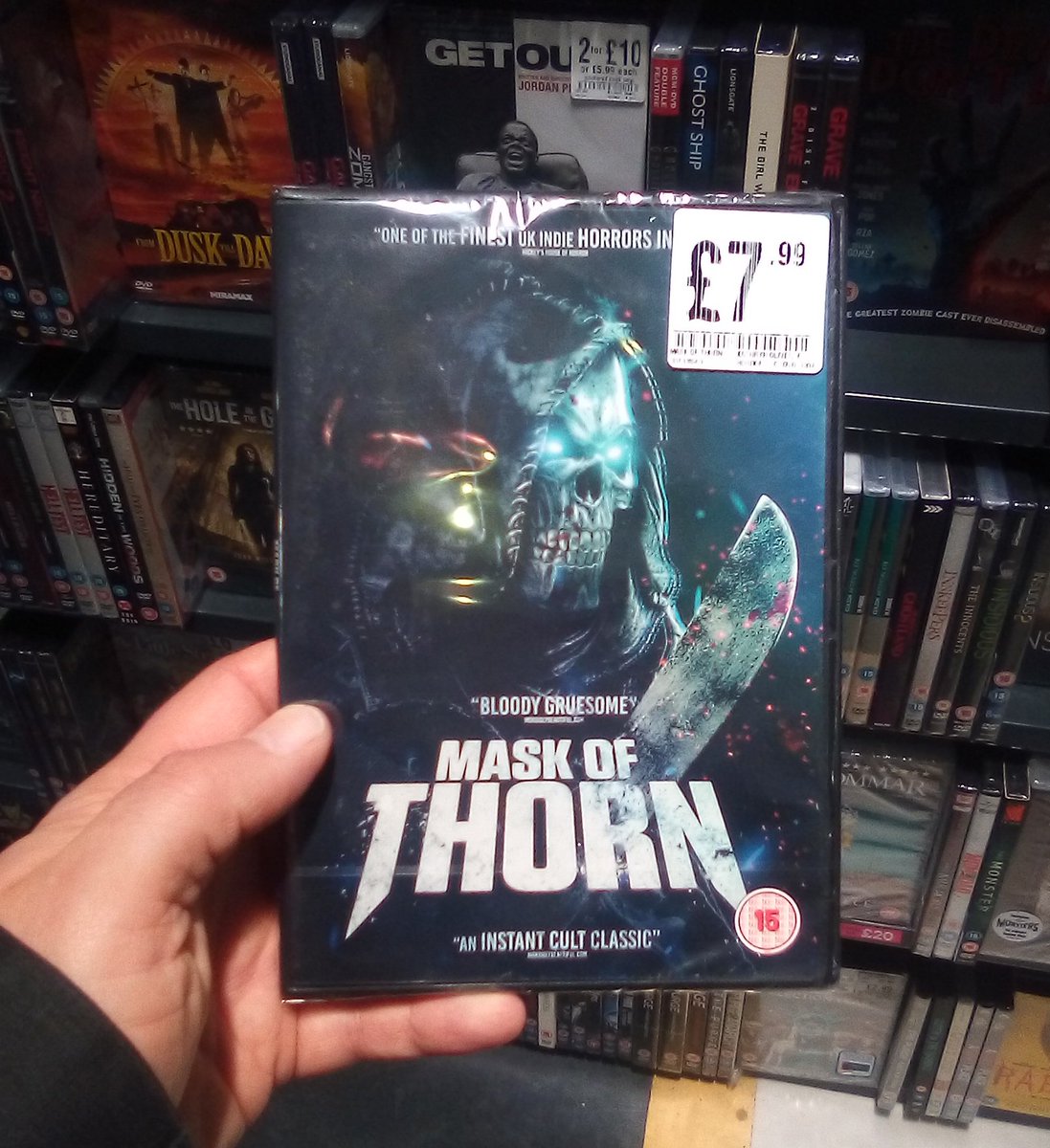 Just grabbed the last copy of <a href="/MychoPictures/">MJ Dixon - Mycho Entertainment</a> MASK OF THORN at <a href="/hmvMiltonKeynes/">hmv Milton Keynes</a> on release day. Hope they get more in soon.

Really love the cover art on this first retail edition from @101_Films 

Because scares are often best served with a side of laughs.