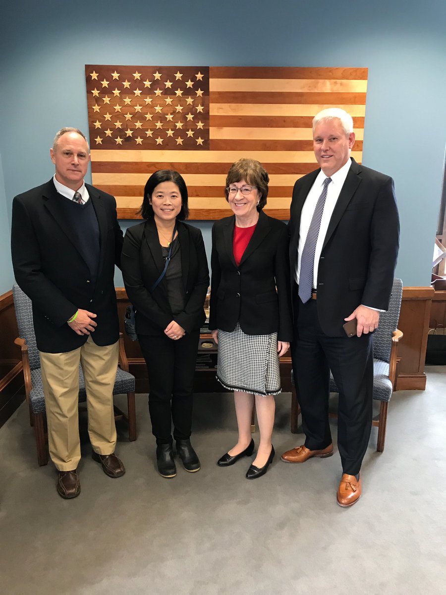 cheverus's tweet photo. The Cheverus Ignatian Family Teach-in for Justice delegation is on Capitol Hill learning first-hand about advocacy. Mr. Costigan and Ms. Po are pictured with @SenatorCollins and her Chief of Staff Steve Abbott P’18 #thisischeverus #iftj19 https://t.co/eCorjr9sVK