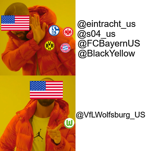 VfLWolfsburg_US's tweet photo. Americas favorite #Bundesliga team 😎 #USA 🇺🇸 #MondayMotivation https://t.co/TlRY6vU2cY