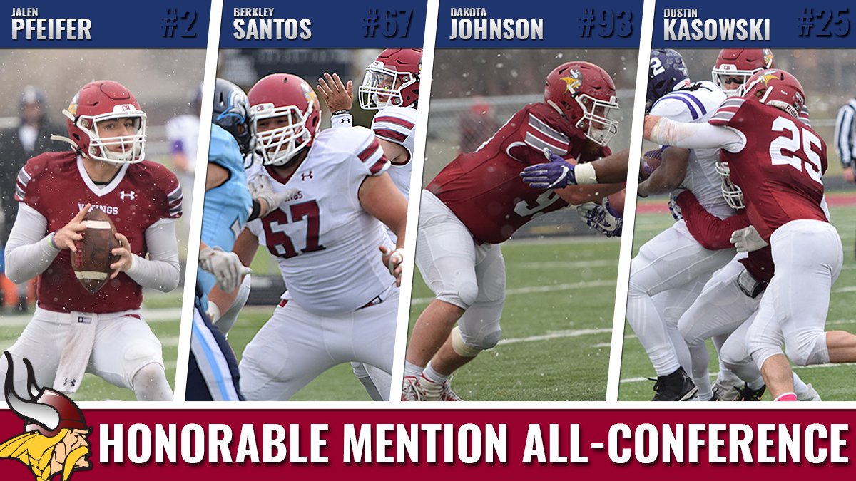 The Viking Football team picked up 11 All-Conference selections on Monday with the release of the 2019 Dacotah Bank/NSAA Football All-Conference Awards. Congrats, guys!
Read more: vcsuvikings.com/article/3599