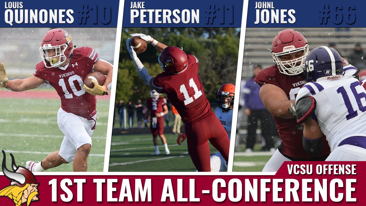 VCSUVikings's tweet photo. The Viking Football team picked up 11 All-Conference selections on Monday with the release of the 2019 Dacotah Bank/NSAA Football All-Conference Awards. Congrats, guys!
Read more: https://t.co/brVVJky1Kg https://t.co/ZPhKuWnELl