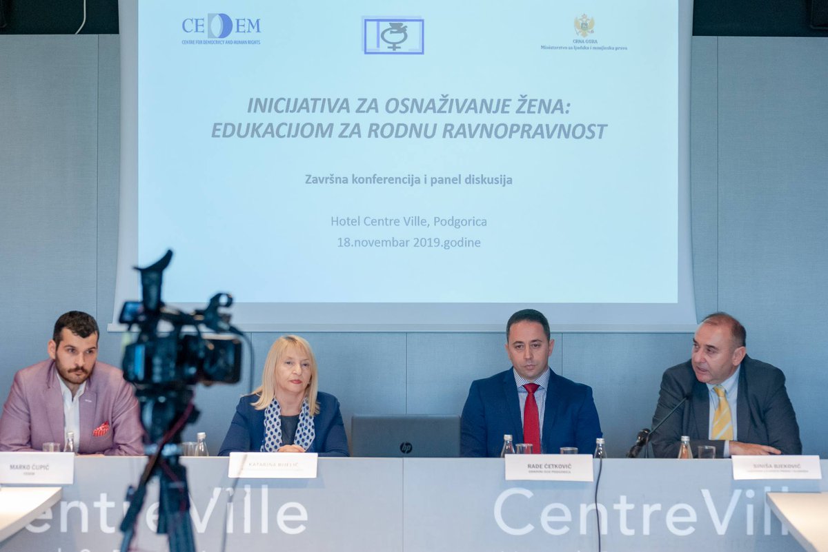 CEDEM_ME's tweet photo. 📸📸📸 #FotoPriča sa završne konferencije i panel diskusije organizovane u okviru projekta „Inicijativa za osnaživanje žena: edukacijom za rodnu ravnopravnost“

Više na: ➡️ https://t.co/q37JHzWIXJ ⬅️ https://t.co/e1nFFvL7cO