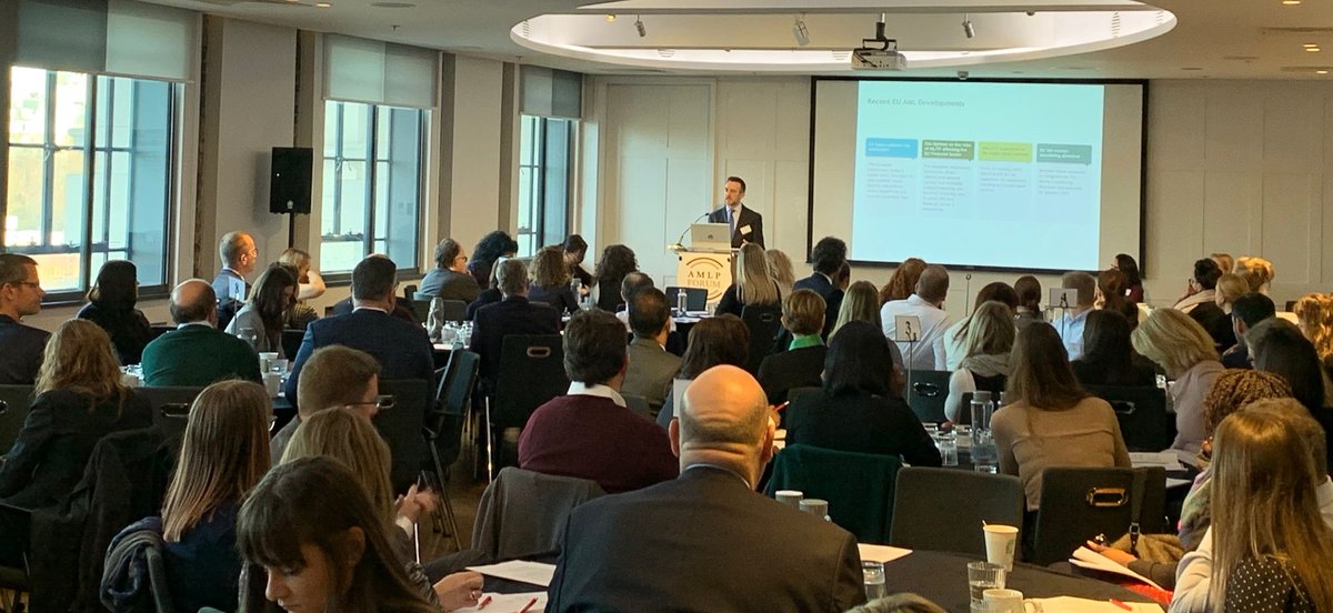 GuidehouseFSAC's tweet photo. Highlights from #AMLPForum in London: Our @jsisw discussed incorporating new ML/TF risks and lessons from the latest #enforcementactions into your #AML programme. https://t.co/vowTWMMLI3 https://t.co/dkl1puS79I