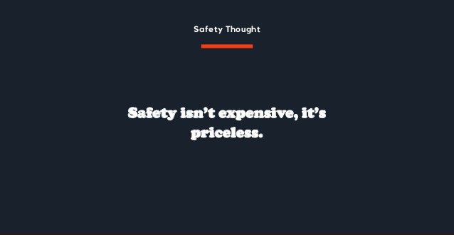 BCGuarding's tweet image. Happy Monday! Today, we would like you to start a new work week with the following quote: "Safety is not expensive, it's priceless!" We encourage everyone to remember about it every time they are making a safety equipment purchase decision.
#safety #quote #workplacesafety