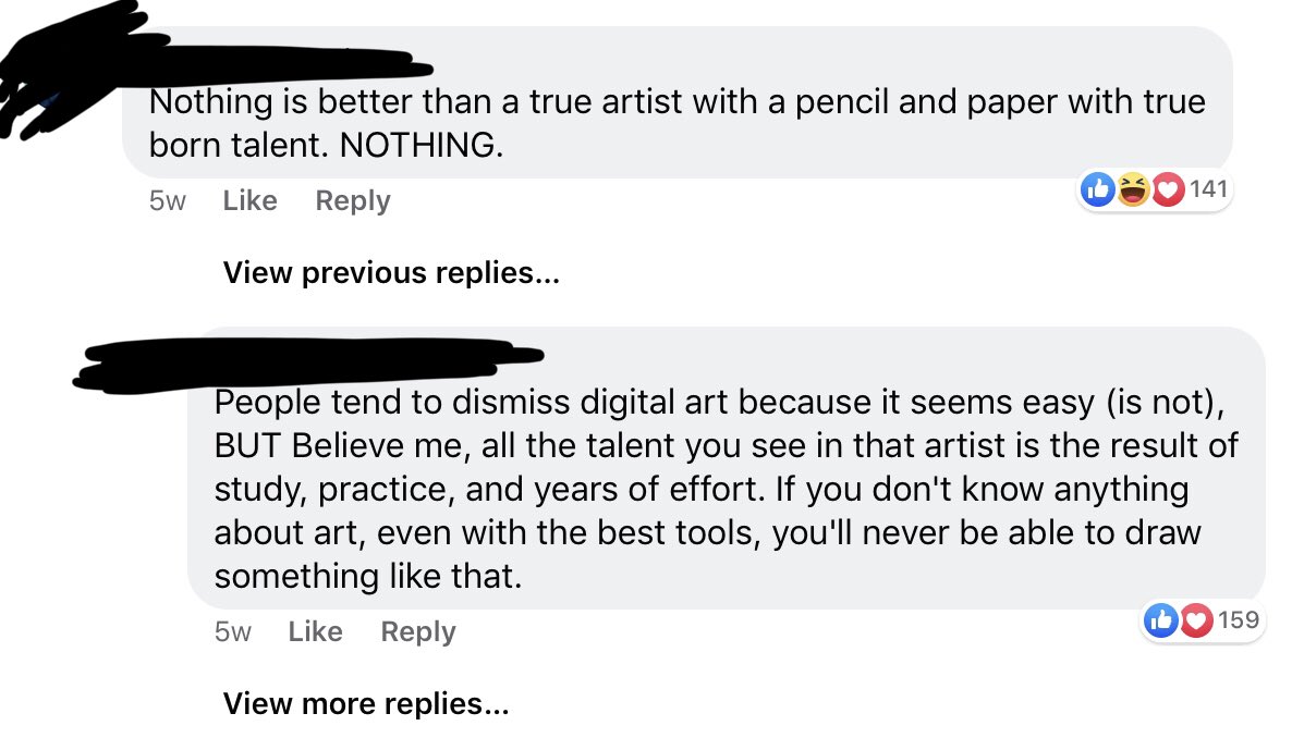 mizo_undou's tweet photo. I swear... the amount of people who think digital art is easy and doesn’t need much skill... lol 
This is like the boomer artist version 🤦‍♀️ https://t.co/RkfC9Yq15V