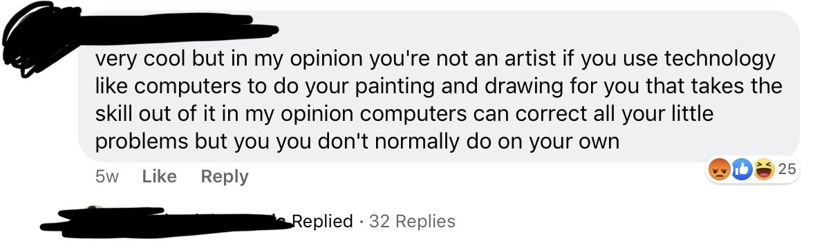 mizo_undou's tweet photo. I swear... the amount of people who think digital art is easy and doesn’t need much skill... lol 
This is like the boomer artist version 🤦‍♀️ https://t.co/RkfC9Yq15V