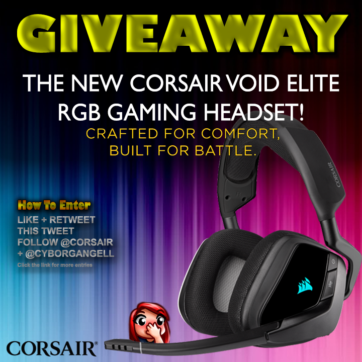 CyborgAngell's tweet photo. 💥⌨️ CORSAIR GIVEAWAY! ⌨️💥 #Ad
WIN the Brand NEW @CORSAIR VOID ELITE Wireless Headset!

LIKE, RT &amp; FOLLOW TO ENTER 
Click here for more entries 👇 
https://t.co/hNywQ8usFT https://t.co/Tfov3LFTUo