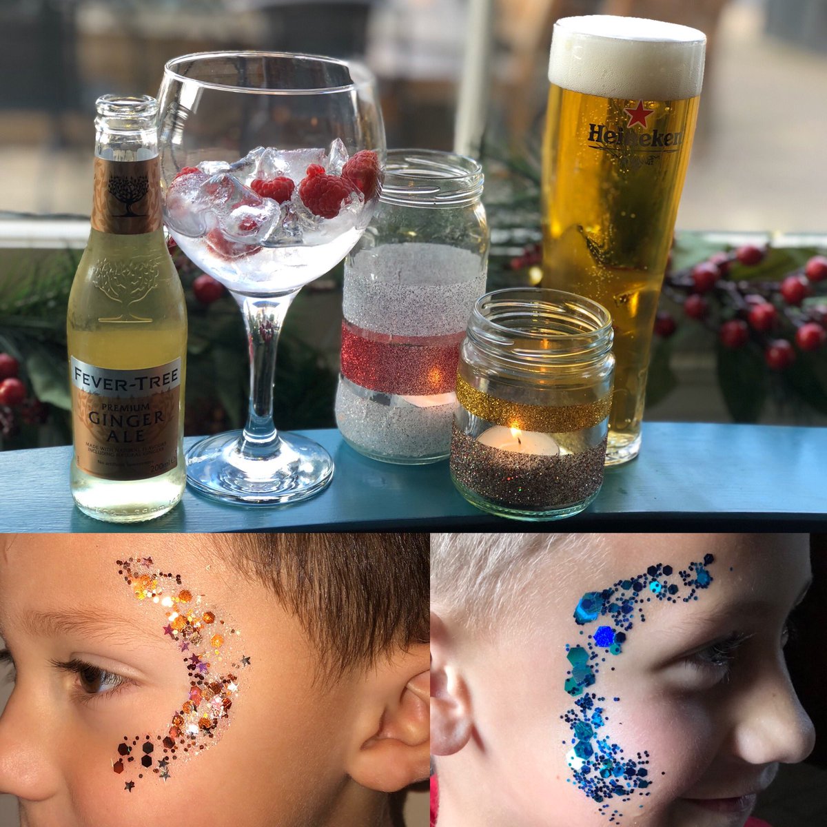 C H R I S T M A S   M A R K E T
Let your children make a glittery candle holder, pick from our lucky dip sack or have their faces sparkled ✨ while you enjoy one of your favourite drinks 🍷 

#faceglitter #glitterface #tenterden #christmasintenterden #christmas #luckydip #raffle