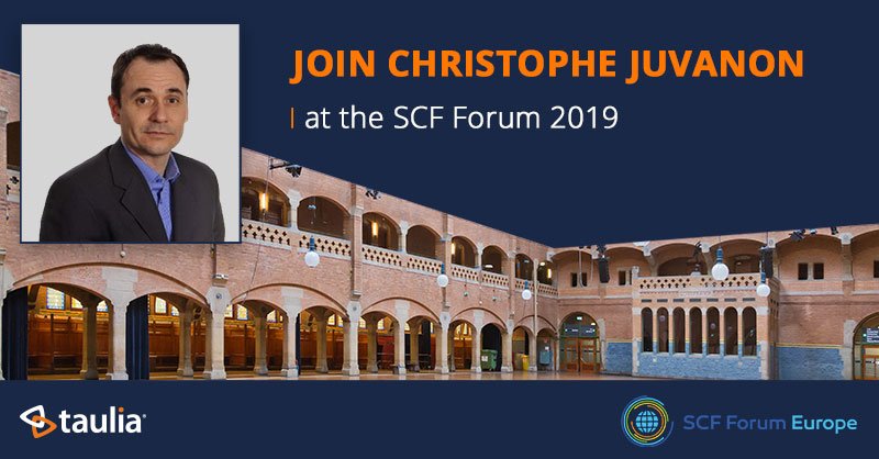 taulia's tweet photo. Join Taulia's Christophe Juvanon at the SCF Forum 2019 where he will be talking about the latest developments and uses of AI technology #scfeurope https://t.co/e4gJw0dnyt