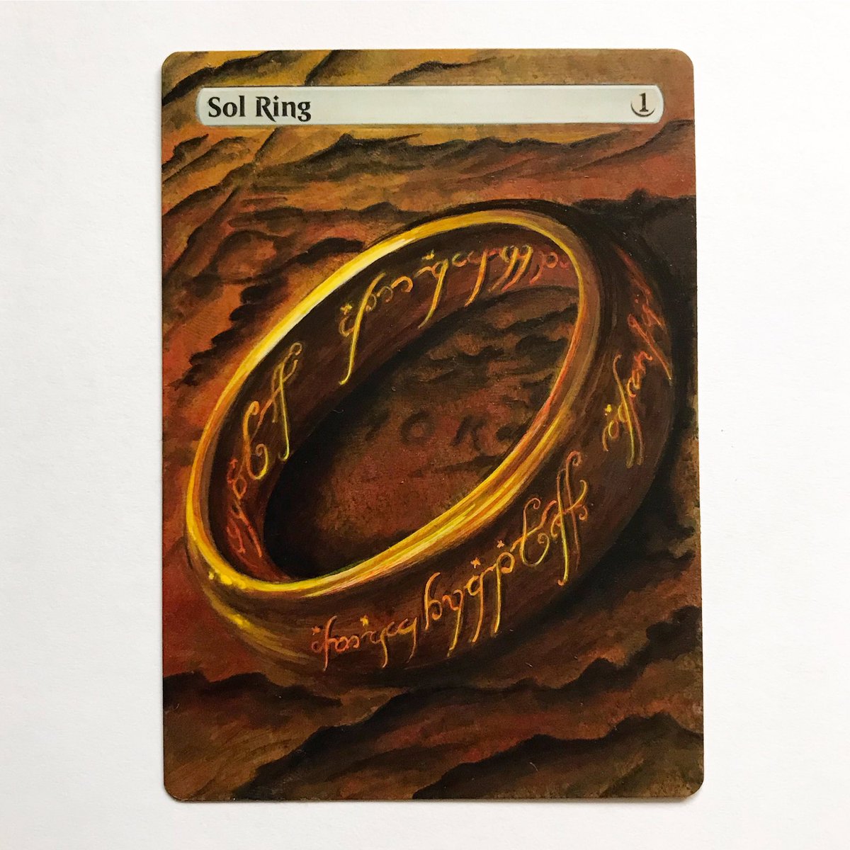 The finished Sol Ring did most of it on the Saturday stream. #mtg #mtgalter...