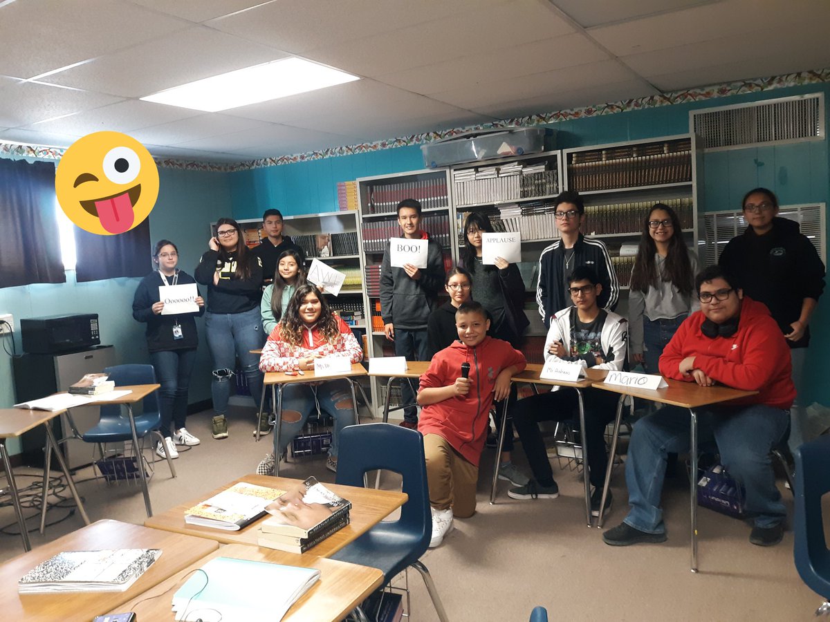 Alvarado01Ms's tweet photo. Character Talk Show Time! Giving students a chance to step into characters' thoughts and emotions. Lots of fun!
#FirstandBest https://t.co/ZQgF62iJn4
