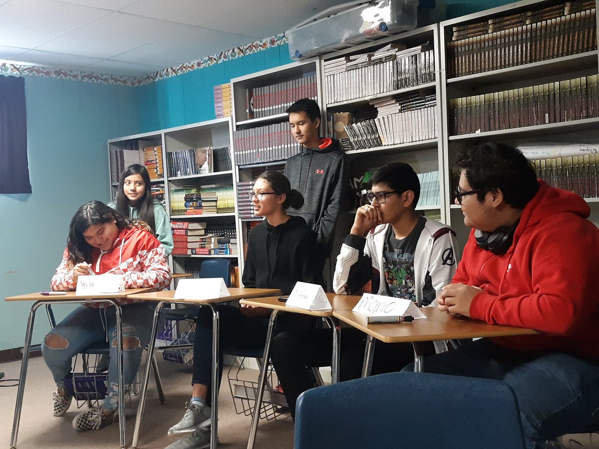 Alvarado01Ms's tweet photo. Character Talk Show Time! Giving students a chance to step into characters' thoughts and emotions. Lots of fun!
#FirstandBest https://t.co/ZQgF62iJn4
