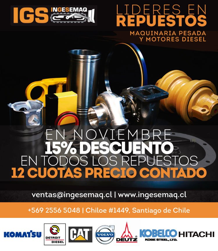ingesemaq's tweet photo. INGESEMAQ : Lideres en Repuestos para Maquinaria Pesada y Motores Diesel ??????
ventas@ingesemaq.cl |+569 2556 5048
#CATERPILLAR #DEUTZ #BULLDOZER #EXCAVADORAS #RETROEXCAVADORAS #CAMIONES #CARGADORESFRONTALES #MOTORESMARINOS https://t.co/M9J3nOGQlU
