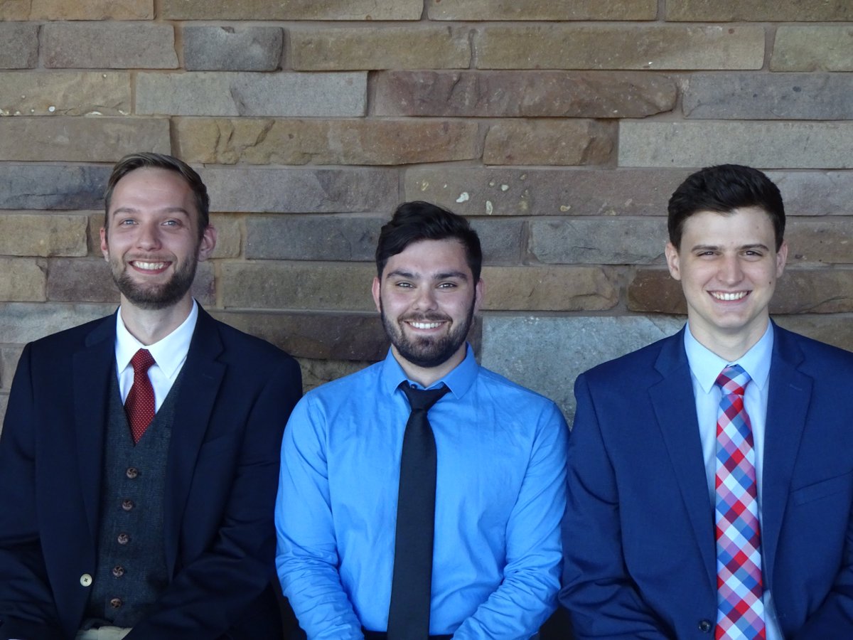 EngineeringUSI's tweet image. CJ Post, Corey Lutz, and Ryan Blake are doing their presentation over the EEG Controlled Wheelchair! This project uses an EEG headset to gather brainwave patterns and translate them into directional commands to control a powered wheelchair. #SeniorSpotlight