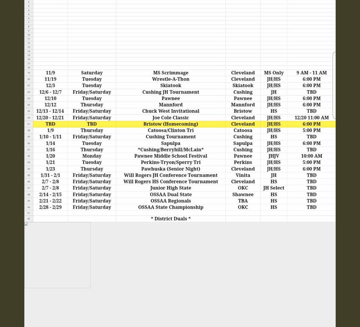 CHSSTUDENTSEC18's tweet photo. here’s our winter sports schedules. bring on the basketball &amp; wrestling!🏀🤼‍♂️ https://t.co/HLpVGoH4EW