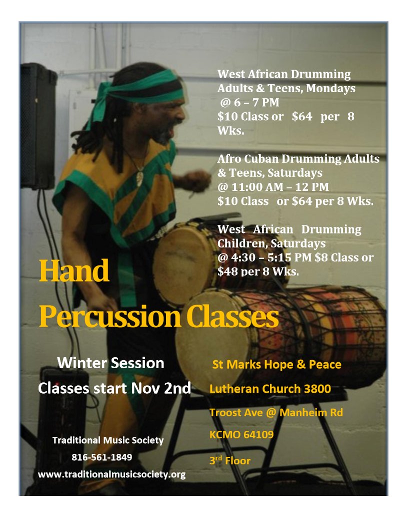TraditionalMusi's tweet photo. Hello everyone! It's not too late to sign up for our TMS Hand Percussion Classes. #WestAfricanmusic#AfroCubanmusic#WorldDumming#Communitymusicclasses. https://t.co/YMFe2YiTOa