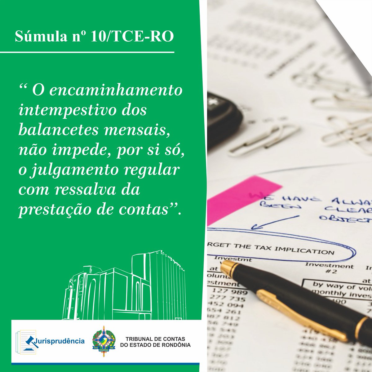 tcerondonia's tweet photo. Súmula nº 10/TCE-RO
#jurisprudenciatcero #tcerondonia #sumulas https://t.co/SXWDGgSGZB
