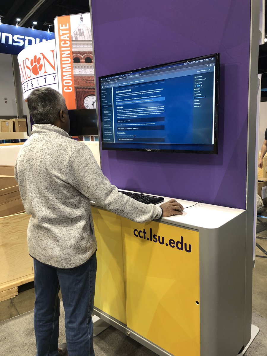 LSUCCT's tweet photo. LSU CCT is getting geared up for this week’s SC conference! Stop by booth #1743 to see us. #SC19 #LSUCCT https://t.co/YXHsLD5fTP