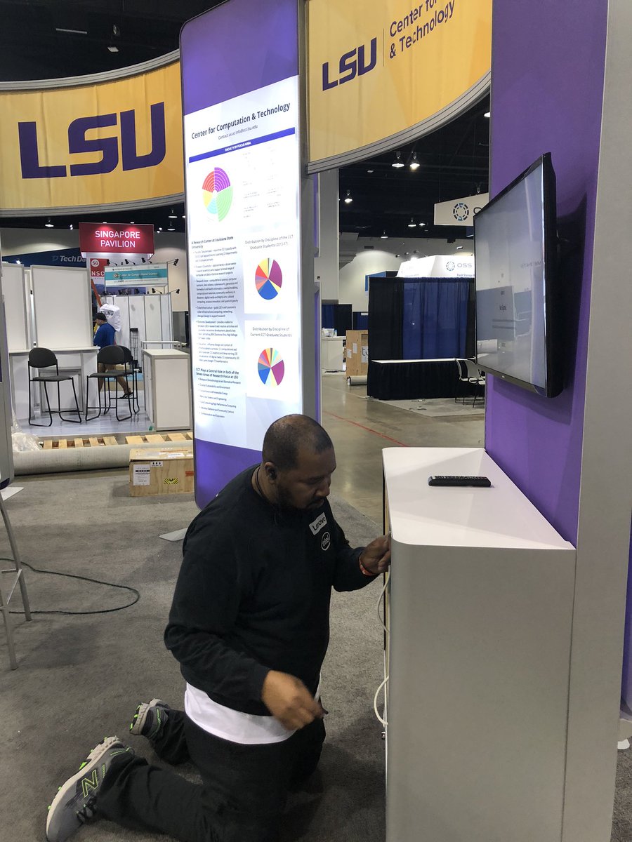 LSUCCT's tweet photo. LSU CCT is getting geared up for this week’s SC conference! Stop by booth #1743 to see us. #SC19 #LSUCCT https://t.co/YXHsLD5fTP