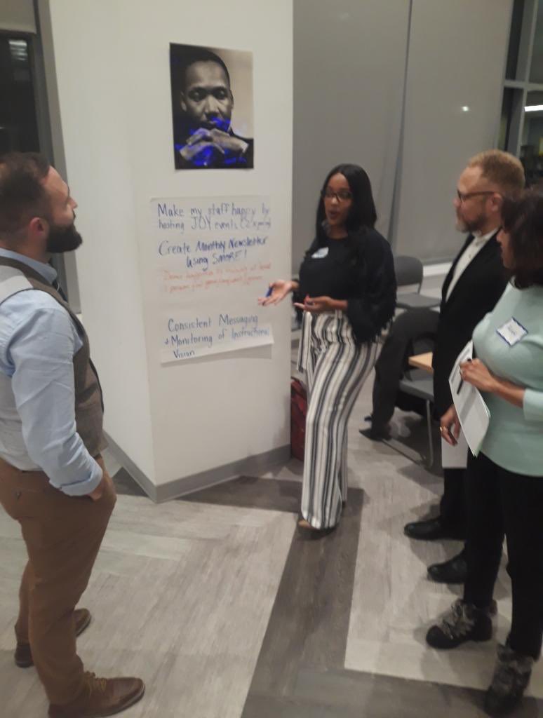 dcpsleadership's tweet photo. Our @dcpublicschools New Assistant Principals kicked off their PLC engaged in group discussions about current research on instructional leadership and created an equity-focused Problem of Practice Plan to implement at their schools. @mmk3815 @BrenElliott247 @sitonarcisse https://t.co/8p4gOQPbCM